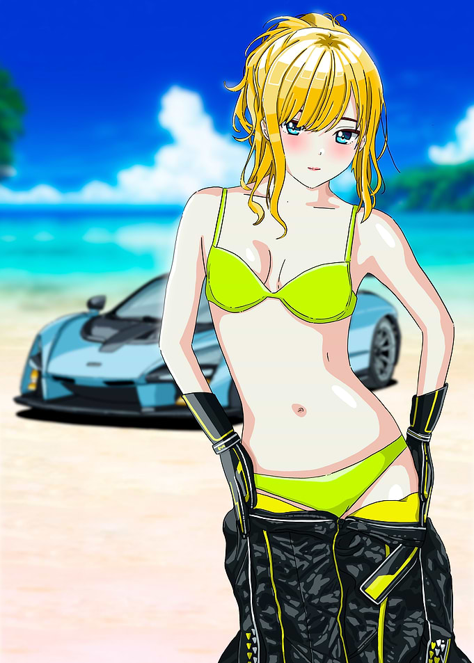 Anime Girl in Bikini