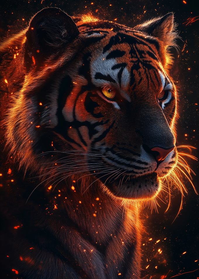 Fiery Tiger Portrait