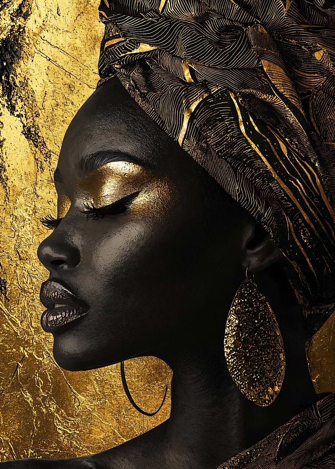 Golden Woman Portrait