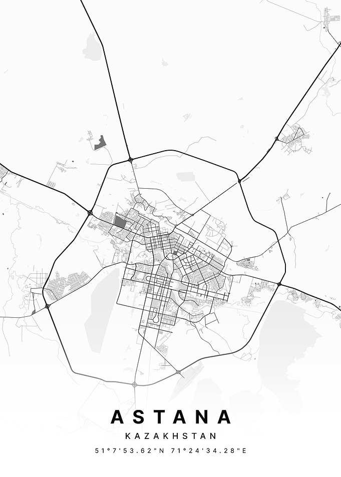 Astana Kazakhstan City Map