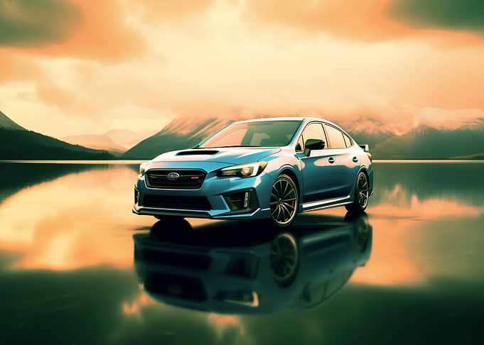 Subaru WRX STI in Mountain Landscape