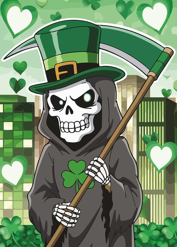 Grim Reaper St. Patrick's Day