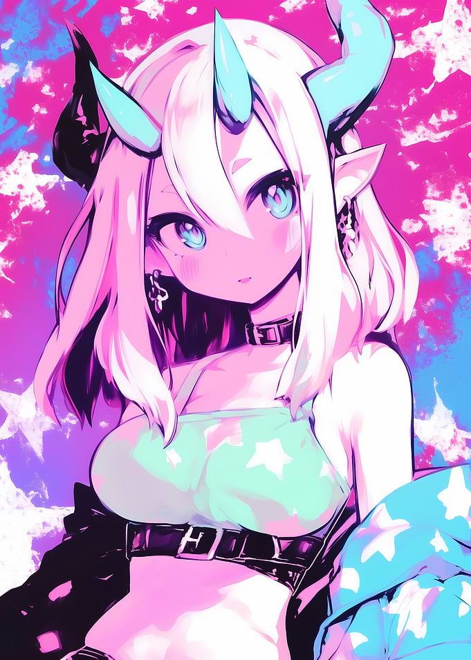 Anime Girl with Horns