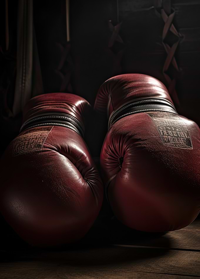Red Leather Boxing Gloves