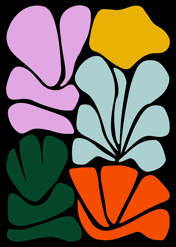 Bold Abstract Floral – Matisse Inspired Botanical Art