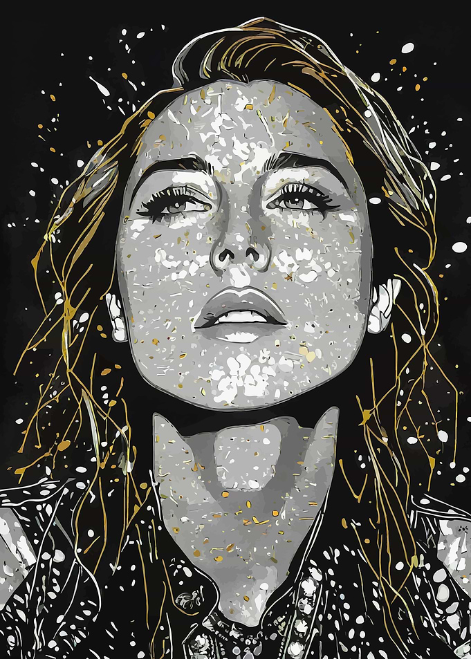 Brandi Carlile Golden Splashes Portrait