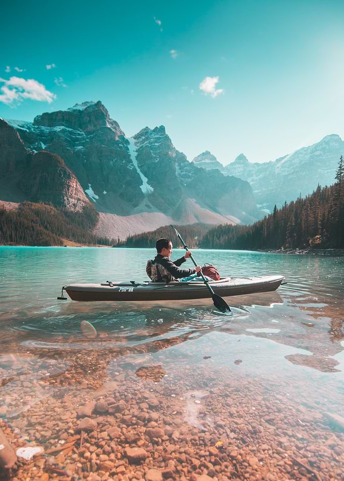 Kayaking in Mountain Lake