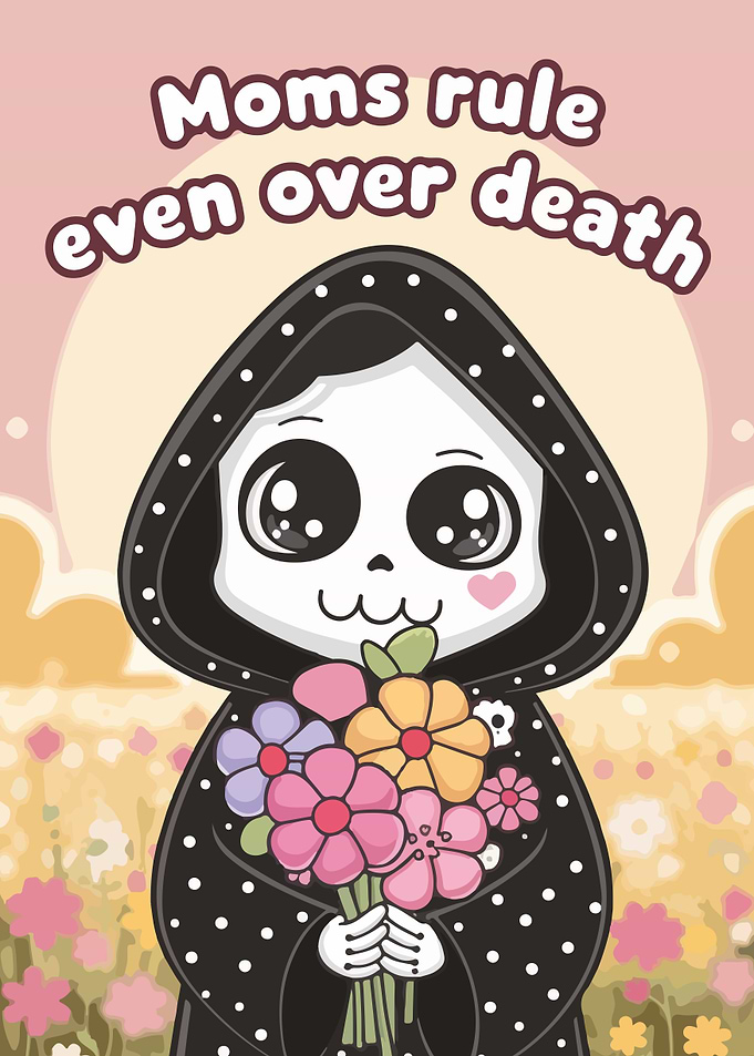 Cute Grim Reaper Mom