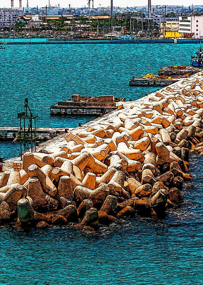 Breakwater in Harbor