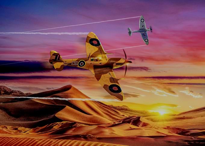 Desert Patrol Spitfire Planes