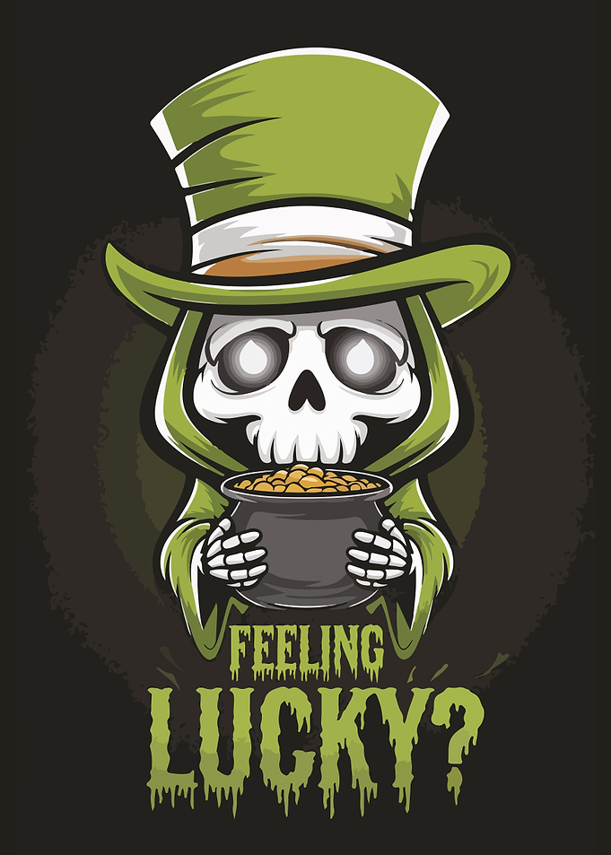 Skeleton with Pot of Gold