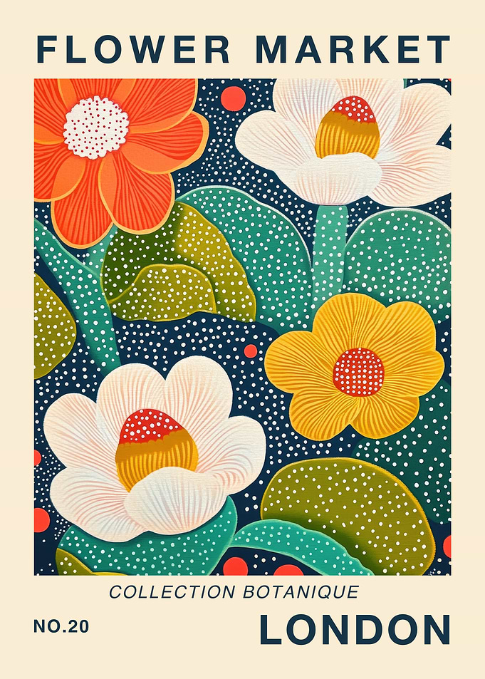 London Flower Market Poster