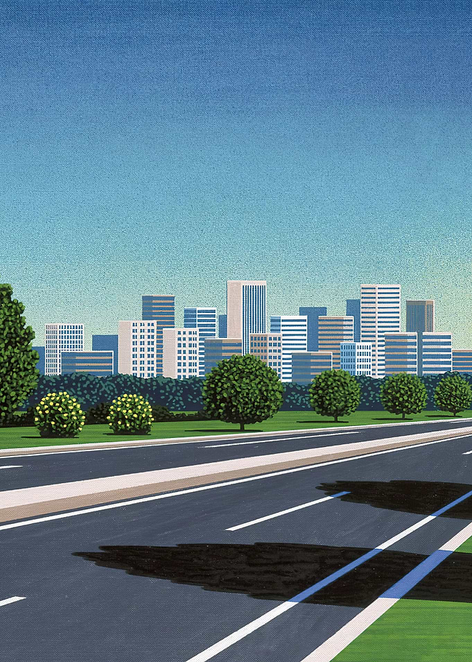 Hiroshi Nagai Cityscape Road