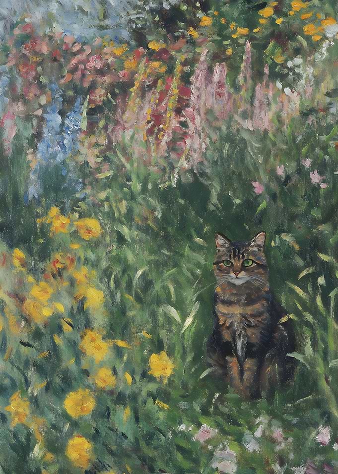 Cat in a Garden