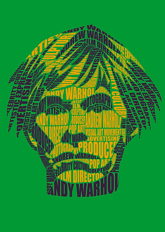 Andy Warhol Word Art Portrait