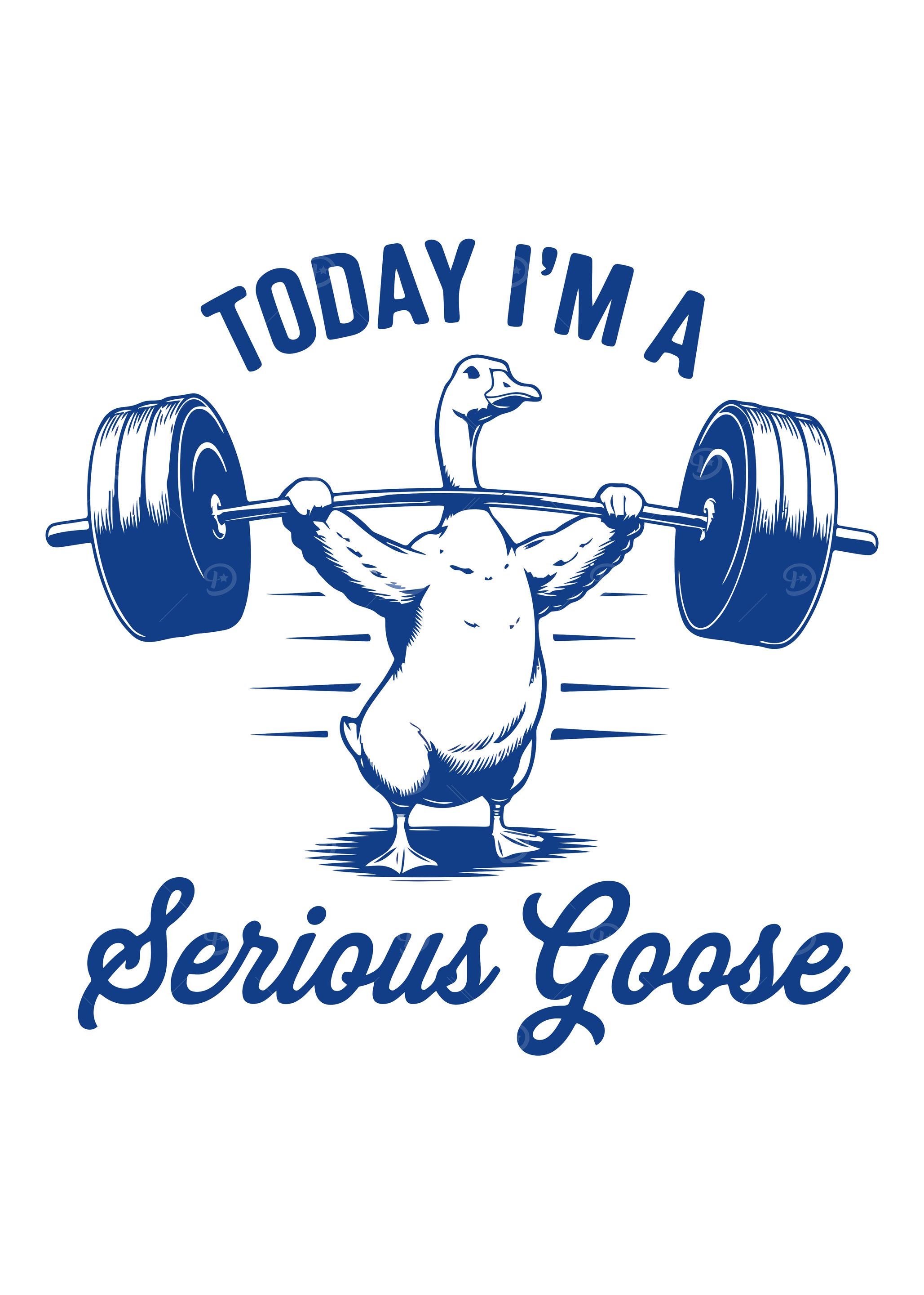 Serious Goose Lifting Weights