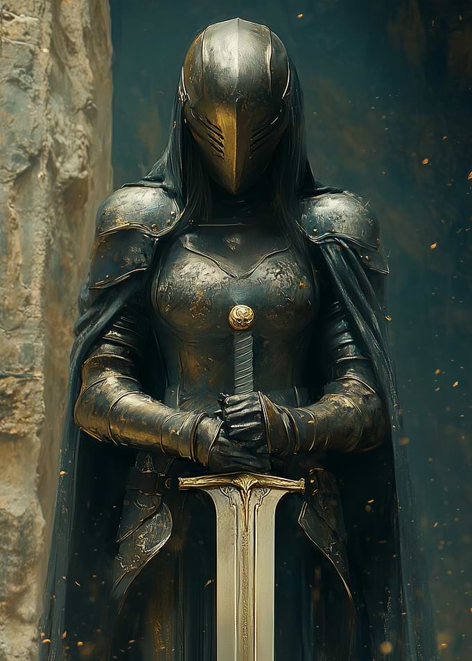 Female Knight in Armor