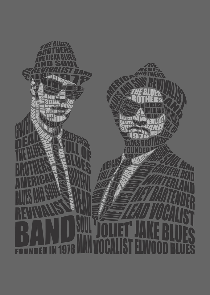Blues Brothers Word Art