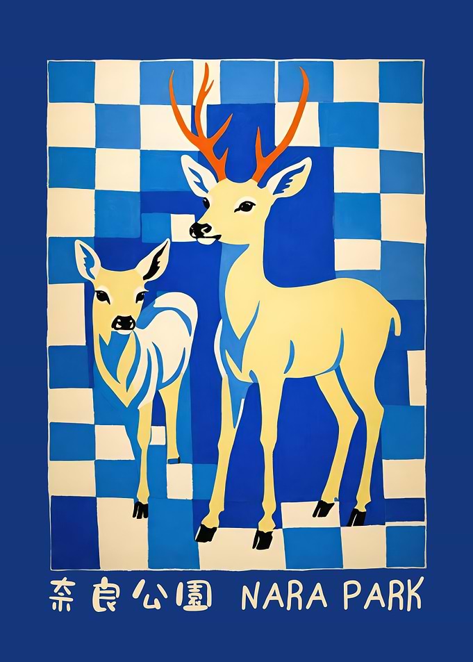 Nara Park Deer Illustration