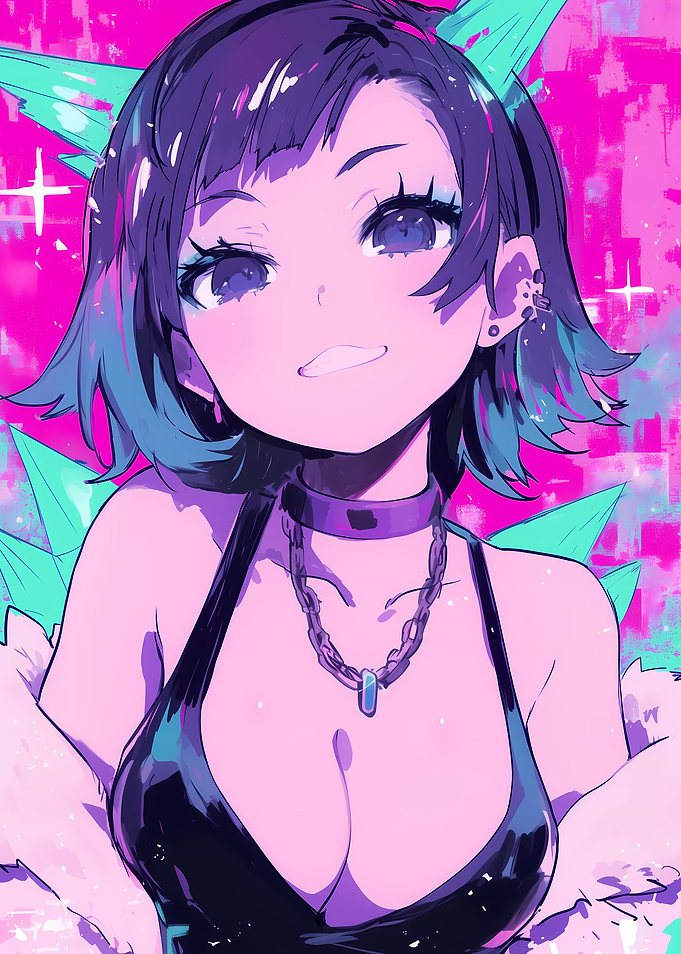 Anime Girl with Blue Hair