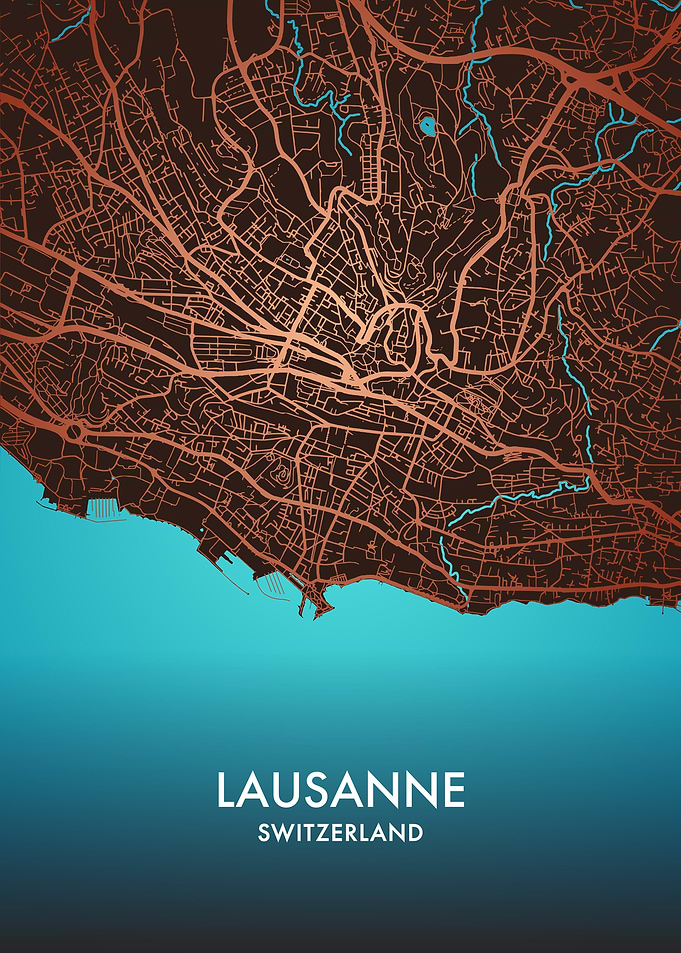 Lausanne City Map