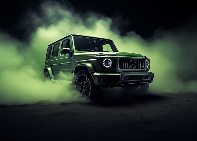 Green Mercedes G Wagon