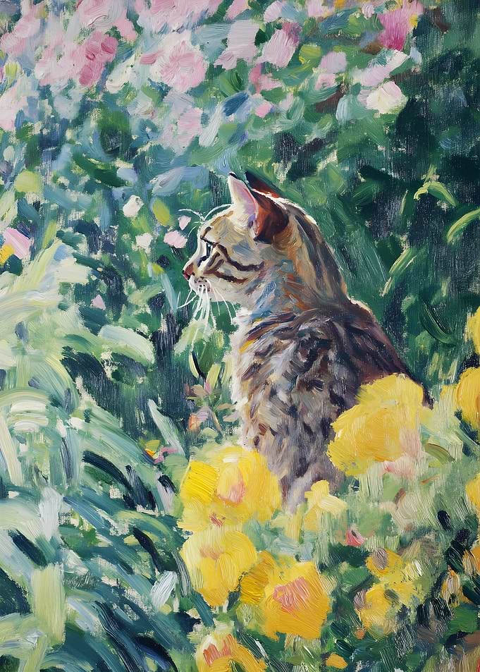 Cat in a Garden