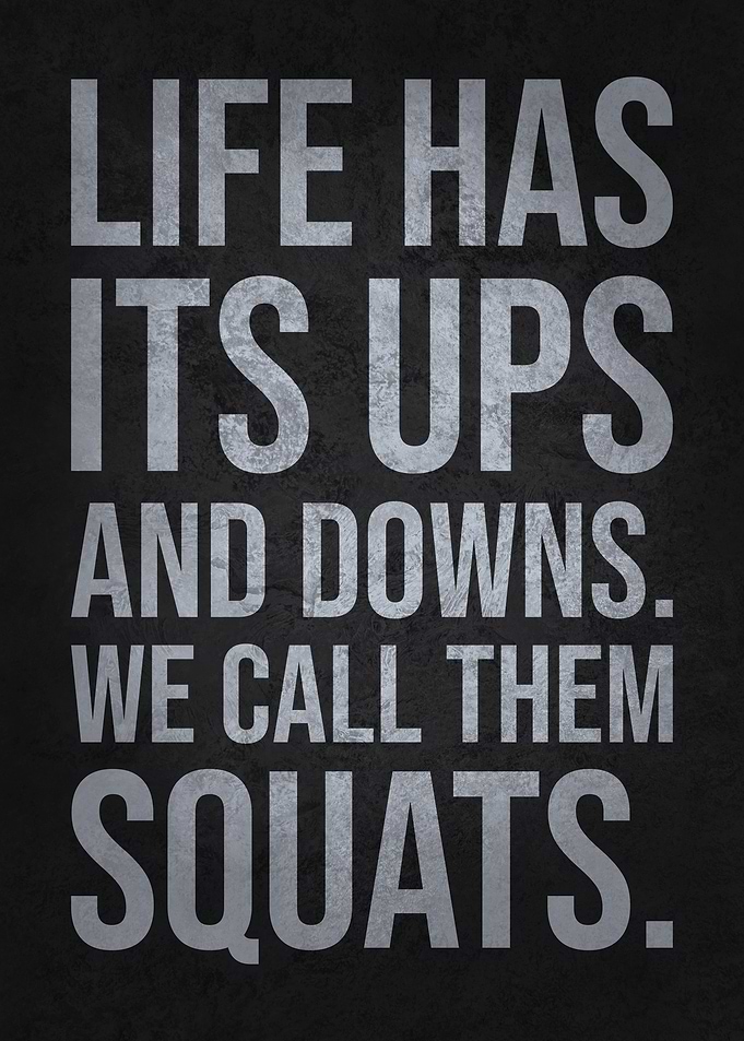 Life Has Its Up And Downs Called Squats