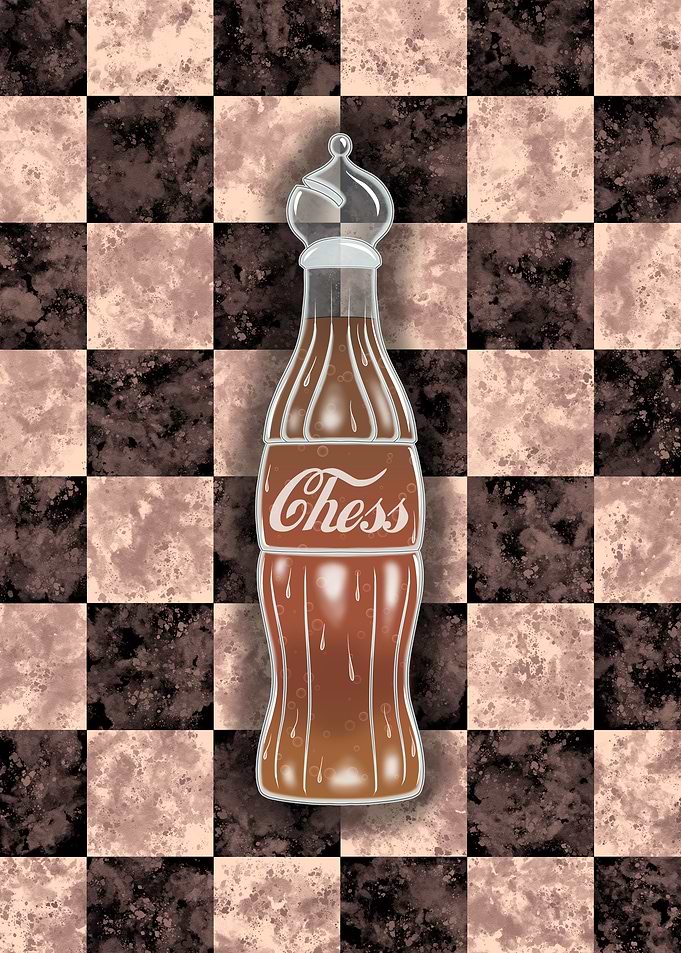 Chess Soda Bottle