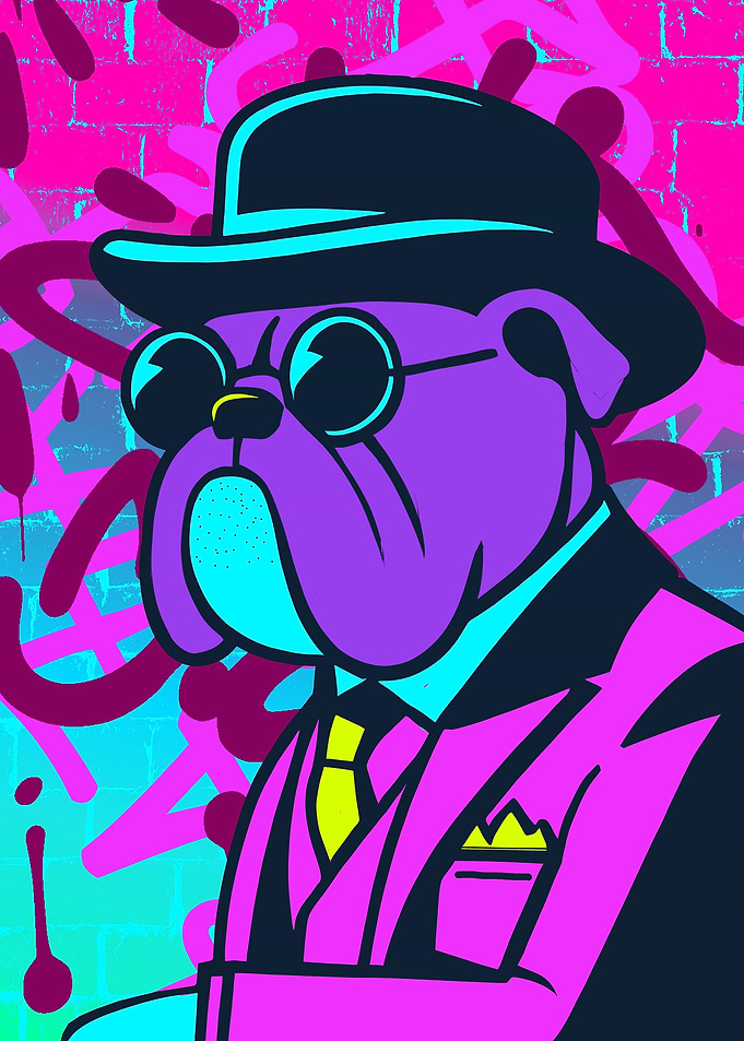 Retro Pop Bulldog