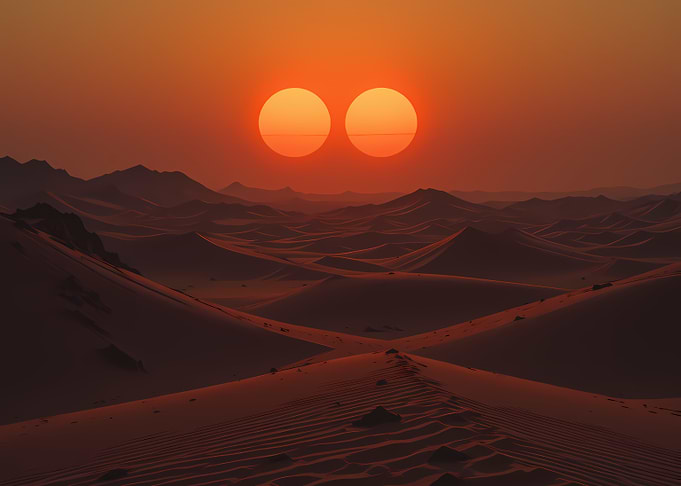 Double Sunset Desert