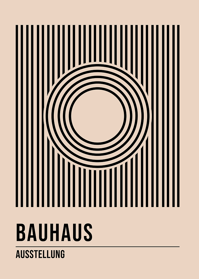 Bauhaus Geometric Poster