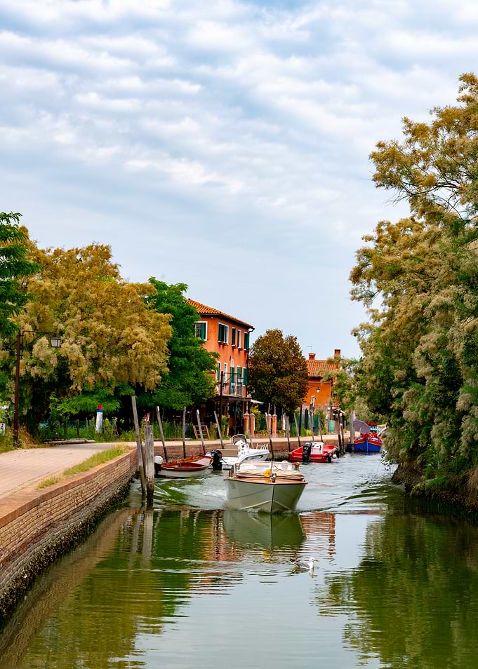 Boat Cruising in Venice Canal