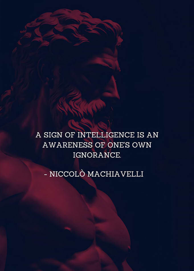 Machiavelli Quote with Statue
