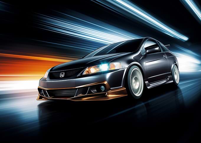 Honda Civic Speed Car art