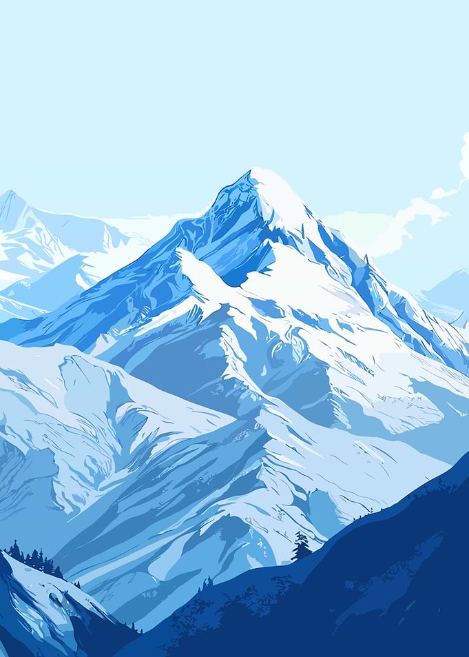 Snowy Mountain Peak