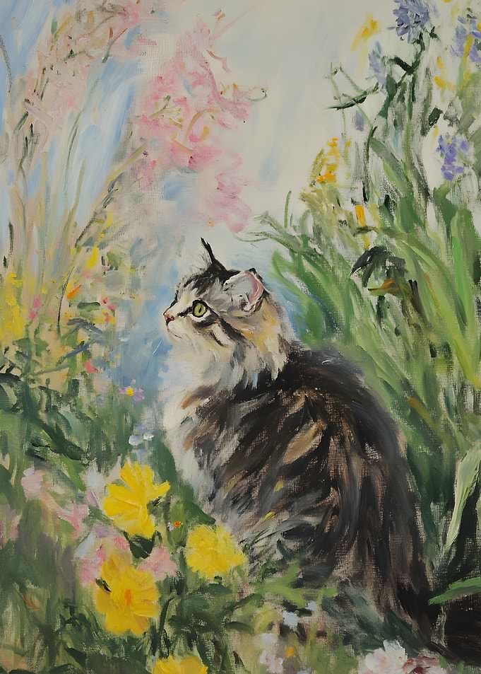 Cat in a Garden
