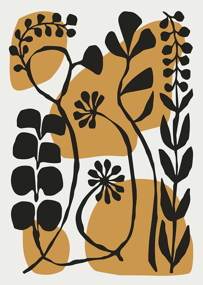 Modern Botanical Silhouettes – Minimalist Abstract Art