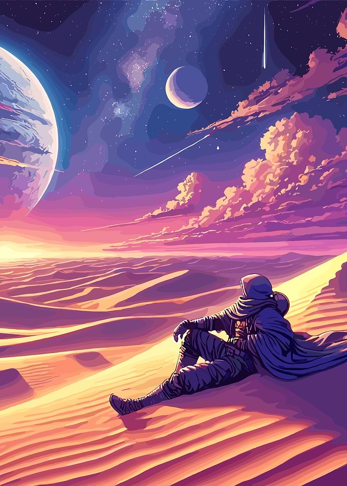 Sci-Fi Desert Wanderer