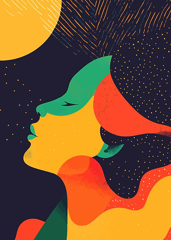 Abstract Woman Portrait Minimalist Art