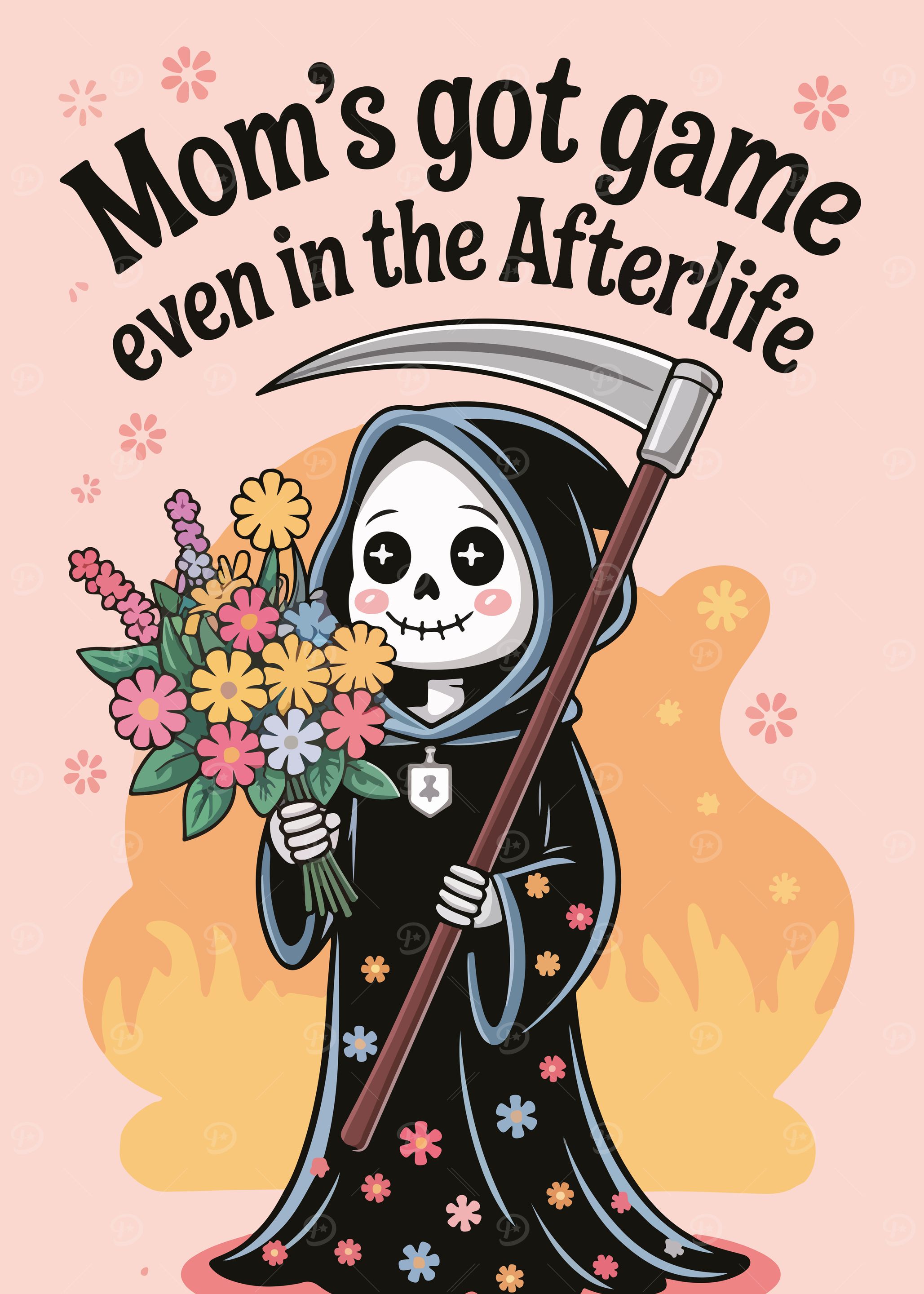 Grim Reaper with Flowers