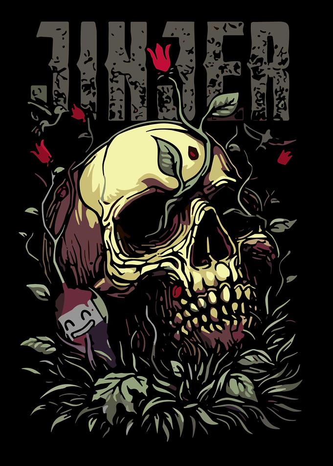 Skull with Roses