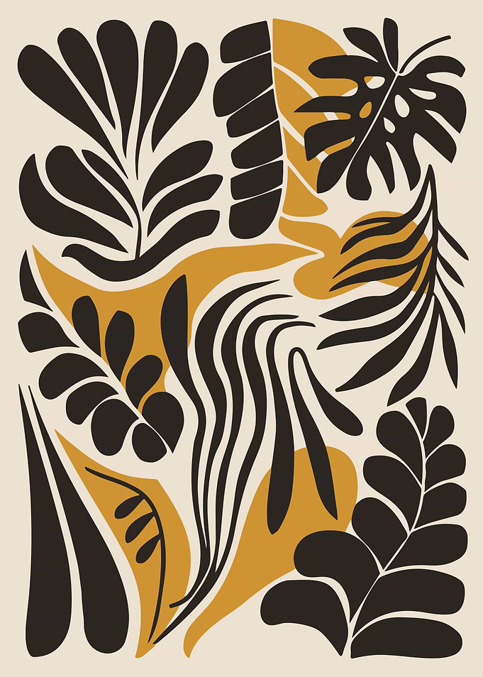 Abstract Jungle Foliage – Bold Botanical Wall Art