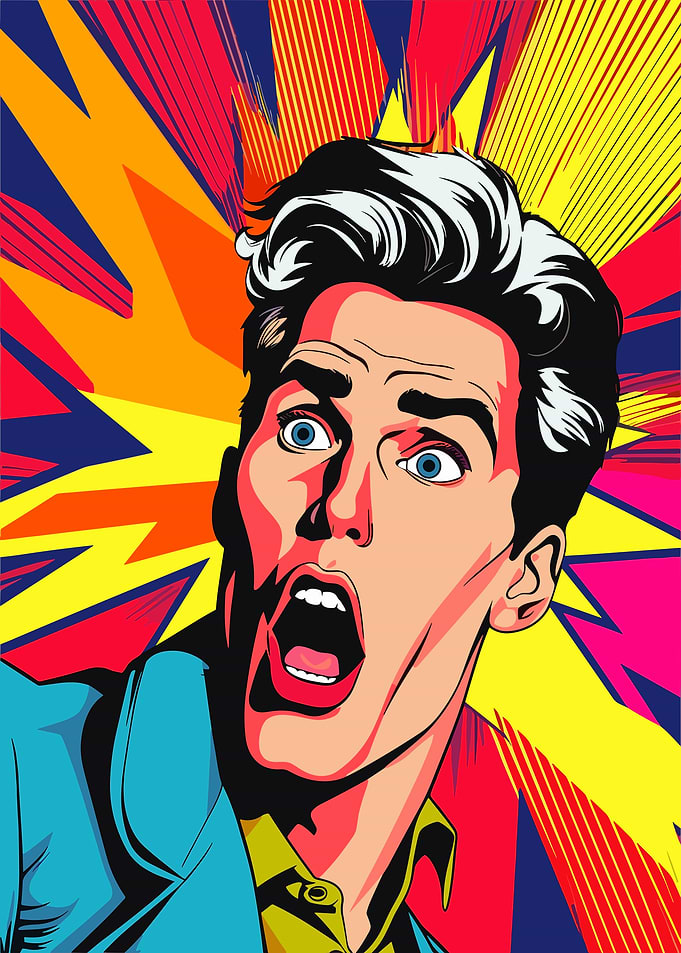 Surprised Man Pop Art