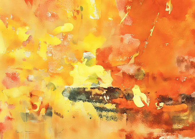 Abstract Watercolor Painting