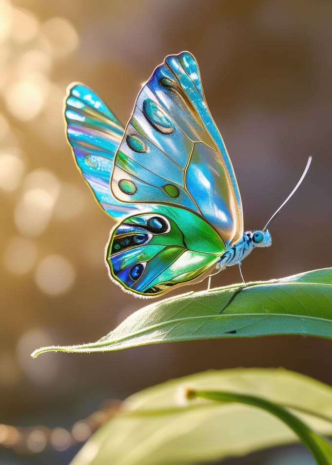 Blue and Green Butterfly