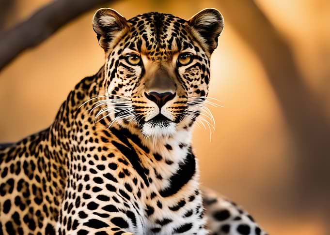 Close-up Portrait of a Leopard