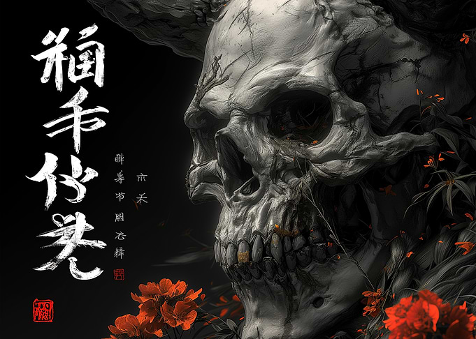 Japanese Skull Art