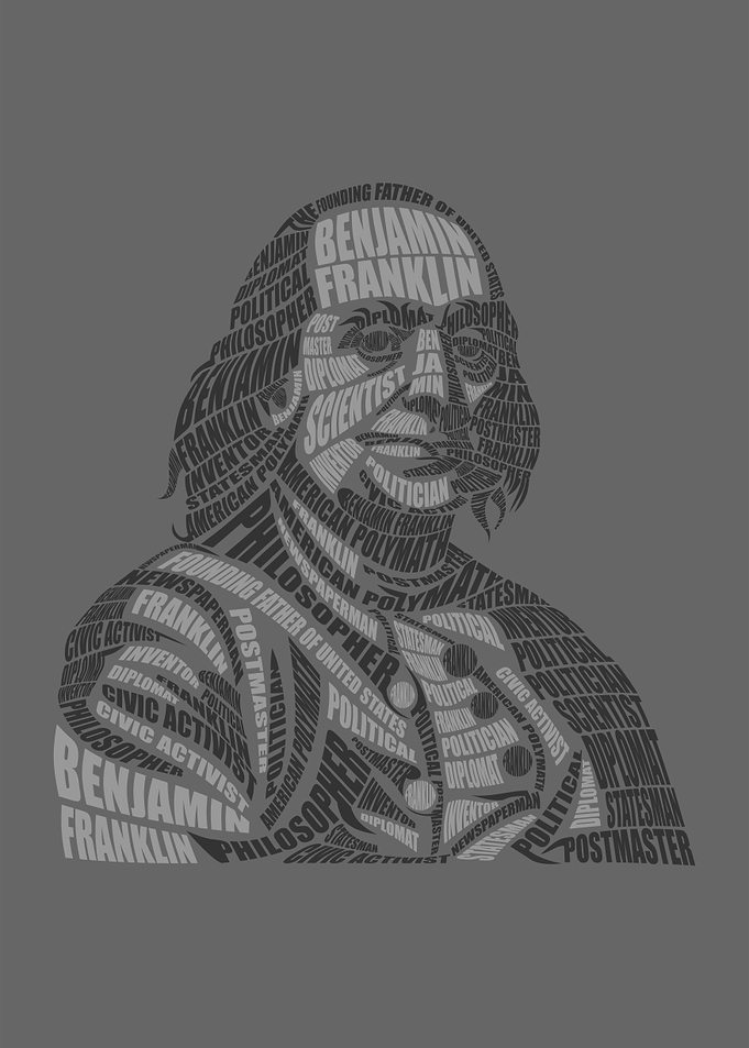 Benjamin Franklin Word Art