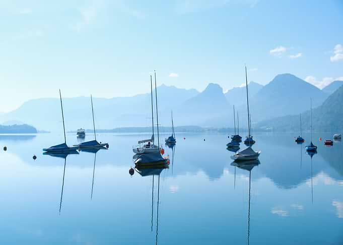 Sailboats at Calm Lake